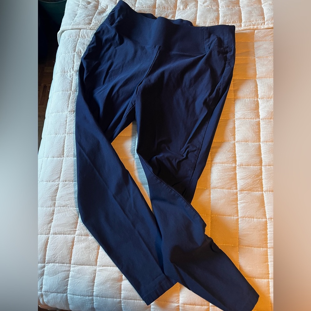 Navy pull on skinny pants
